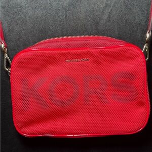 Michael Kors Vibrant Red Mesh Crossbody